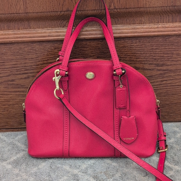 Coach Handbags - Coach Peyton Cora Red Dome Satchel. EUC